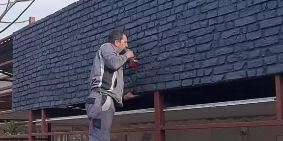 Dekoratif Fiber Taş Panel Montajı